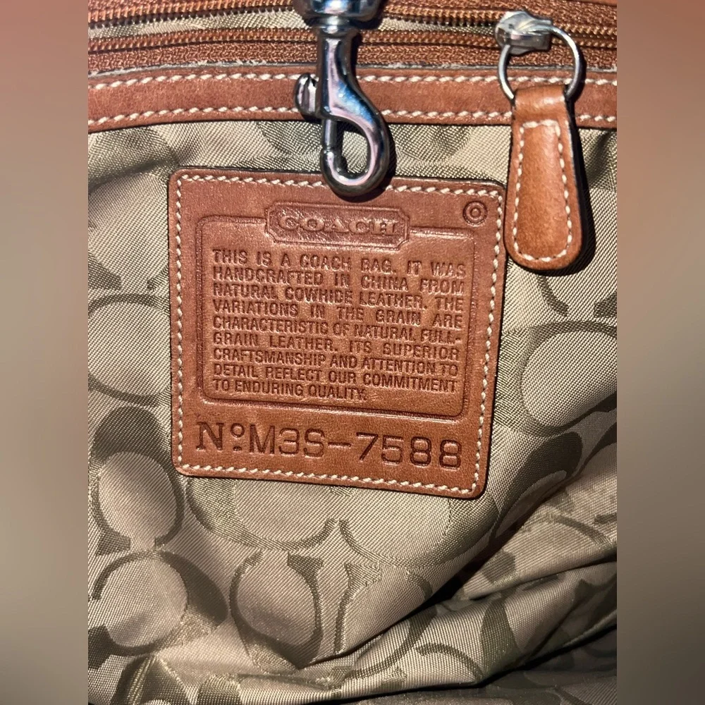Coach 7588 | Y2K Brown Leather Small Carryall/Tote - Picture 9 of 13